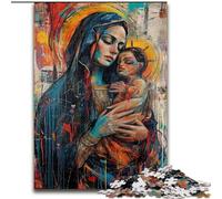 Puzzle Jésus Graffiti pour Adultes 1000 pièces, Jouets addictifs pour stimuler l'intelligence cérébrale, Cadeaux d'anniversaire pour Les 14 Ans et Plus 50x75cm