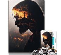 Puzzle Jésus pour Adultes 1000 pièces, Aide Le Cerveau à exercer des Jouets addictifs pour cultiver la Patience Une œuvre d'art (50x75cm)