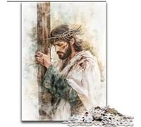 Puzzle Jésus pour Adultes 1000 pièces, Jouet éducatif Anti-Stress, idéal comme Cadeau pour Toute la Famille (26x38cm)