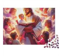Puzzle Jésus-Religion Visage Sacré Étreinte 1000 Pièces Carton Solide et Lisse Temps Calme Loisirs Voyages et Détente pour Adultes Couples Débutants 70x50cm/1000 pièces