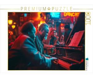 Puzzle · Jeu créatif au Club de Jazz - Piano Musique | 1000 pièces · Format assemblé 64 × 48 cm · CALVENDO Puzzle