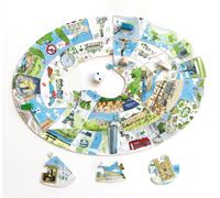 Puzzle-Jeu De L'oie - Paris Escapade - 34 Pièces