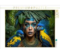 Puzzle · Jeune Femme | La beauté et les oiseaux · 1000 pièces · Format assemblé 64 × 48 cm · CALVENDO Puzzle