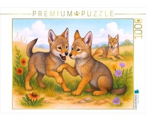 Puzzle · Jeunes Coyotes en Train de Jouer | 1000 pièces · Format assemblé 64 × 48 cm · CALVENDO Puzzle