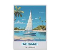 Puzzle Jeux Éducatifs，Bahamas Caraïbes，Jeux Amusants pour La Famille Pensée Logique Exercice Jouet Cadeaux pour Adultes（38x26cm）-IC50