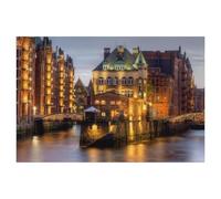 Puzzle Jeux Éducatifs，Hambourg - Cité des entrepôts，Jeux Amusants pour La Famille Pensée Logique Exercice Jouet Cadeaux pour Adultes（38x26cm）-Z8