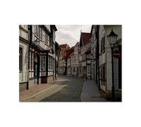 Puzzle Jeux Éducatifs，Rue dans la Vieille Ville de Hamelin，Jeux Amusants pour La Famille Pensée Logique Exercice Jouet Cadeaux pour Adultes（38x26cm）-AS20