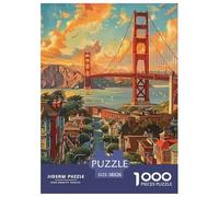 Puzzle Jigsaw 1000 Pièces à San Francisco Puzzles 38x26cm/1000pcs pour Enfants Cadeau Jeu D'Intelligence Pression Réduite Bricolage Carton