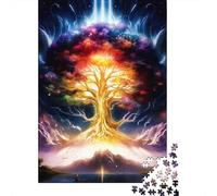 Puzzle Jigsaw 1000 Pièces Arbre Cosmique de Vie Puzzles 38x26cm/1000pcs pour Enfants Cadeau Jeu D'Intelligence Familial Bricolage Carton