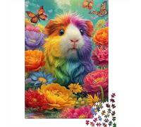 Puzzle Jigsaw 1000 Pièces Arc-en-Ciel Cochon d'Guinée Puzzles 38x26cm/1000pcs pour Enfants Cadeau Jeu D'Intelligence Familial Bricolage Carton