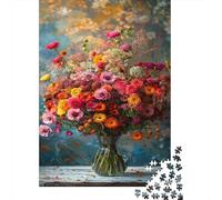 Puzzle Jigsaw 1000 Pièces Arrangement Floral Still Life Puzzles 52x38cm/1000pcs pour Adultes Et Enfants Cadeau Jeu D'Intelligence Pression Réduite DIY Carton