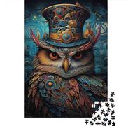 Puzzle Jigsaw 1000 Pièces Art de la hibouille Steampunk Puzzles 70x50cm/1000pcs pour Adultes Et Enfants Cadeau Jeu D'Intelligence Pression Réduite Bricolage Carton