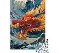 Puzzle Jigsaw 1000 Pièces Art de la mer du Dragon-Mythical Creature Illustration Puzzles 70x50cm/1000pcs pour Adultes Et Enfants Cadeau Jeu D'Intelligence Pression Réduite DIY Carton