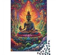 Puzzle Jigsaw 1000 Pièces Art de méditation Bouddha Puzzles 52x38cm/1000pcs pour Adultes Et Enfants Cadeau Jeu D'Intelligence Pression Réduite DIY Carton