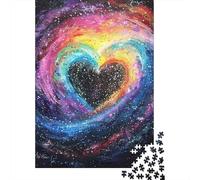 Puzzle Jigsaw 1000 Pièces Art du cœur Arc-en-Ciel Puzzles 38x26cm/1000pcs pour Enfants Cadeau Jeu D'Intelligence Familial DIY Carton