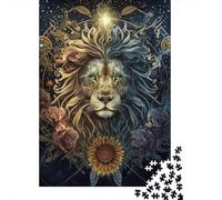 Puzzle Jigsaw 1000 Pièces Art du Lion Mythique Puzzles 70x50cm/1000pcs pour Adultes Et Enfants Cadeau Jeu D'Intelligence Familial DIY Carton
