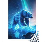 Puzzle Jigsaw 1000 Pièces Aurora Ours Polaire Puzzles 38x26cm/1000pcs pour Enfants Cadeau Jeu D'Intelligence Familial Bricolage Carton