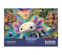 Puzzle Jigsaw 1000 Pièces Axolotl dans Magical Stream Puzzles 52x38cm/1000pcs pour Enfants Cadeau Jeu D'Intelligence Pression Réduite DIY Carton