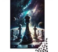 Puzzle Jigsaw 1000 Pièces Bataille Cosmique d'échecs Puzzles 38x26cm/1000pcs pour Adultes Et Enfants Cadeau Jeu D'Intelligence Pression Réduite DIY Carton