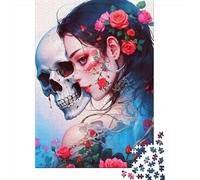 Puzzle Jigsaw 1000 Pièces beauté Rose Gothique Puzzles 70x50cm/1000pcs pour Adultes Et Enfants Cadeau Jeu D'Intelligence Pression Réduite Bricolage Carton
