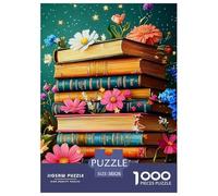 Puzzle Jigsaw 1000 Pièces Bibliothèque de Fleurs Magiques Puzzles 38x26cm/1000pcs pour Adultes Et Enfants Cadeau Jeu D'Intelligence Familial DIY Carton