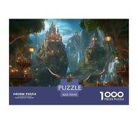 Puzzle Jigsaw 1000 Pièces Château Magique Puzzles 70x50cm/1000pcs pour Adultes Et Enfants Cadeau Jeu D'Intelligence Familial DIY Carton