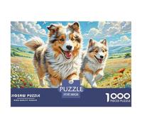 Puzzle Jigsaw 1000 Pièces Chien Berger d'Asie Centrale Puzzles 38x26cm/1000pcs pour Enfants Cadeau Jeu D'Intelligence Pression Réduite DIY Carton