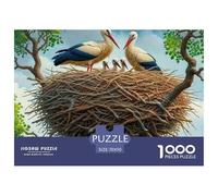 Puzzle Jigsaw 1000 Pièces Cigogne Blanche Puzzles 70x50cm/1000pcs pour Adultes Et Enfants Cadeau Jeu D'Intelligence Pression Réduite DIY Voitureton