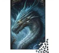 Puzzle Jigsaw 1000 Pièces Dragon de Glace Fantasy Puzzles 38x26cm/1000pcs pour Enfants Cadeau Jeu D'Intelligence Familial DIY Carton