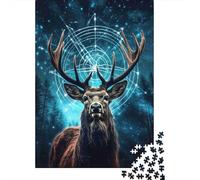 Puzzle Jigsaw 1000 Pièces Esprit Cerf Mystique Puzzles 38x26cm/1000pcs pour Enfants Cadeau Jeu D'Intelligence Pression Réduite Bricolage Carton