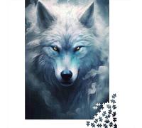 Puzzle Jigsaw 1000 Pièces Esprit de Loup Blanc Puzzles 52x38cm/1000pcs pour Enfants Cadeau Jeu D'Intelligence Familial Bricolage Carton