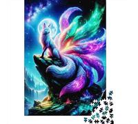 Puzzle Jigsaw 1000 Pièces Esprit Mythique Fox Puzzles 52x38cm/1000pcs pour Enfants Cadeau Jeu D'Intelligence Familial DIY Carton