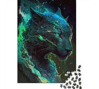 Puzzle Jigsaw 1000 Pièces Esprit Panthère Bleue Puzzles 70x50cm/1000pcs pour Adultes Et Enfants Cadeau Jeu D'Intelligence Familial DIY Carton