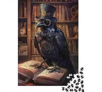 Puzzle Jigsaw 1000 Pièces Étudient Steampunk Raven Puzzles 52x38cm/1000pcs pour Enfants Cadeau Jeu D'Intelligence Familial DIY Carton