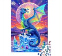 Puzzle Jigsaw 1000 Pièces Fantaisie Dragon Art Puzzles 52x38cm/1000pcs pour Adultes Et Enfants Cadeau Jeu D'Intelligence Pression Réduite DIY Carton