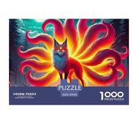 Puzzle Jigsaw 1000 Pièces Fox à Neuf queues Puzzles 70x50cm/1000pcs pour Adultes Et Enfants Cadeau Jeu D'Intelligence Pression Réduite Bricolage Voitureton