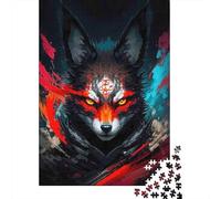 Puzzle Jigsaw 1000 Pièces Fox Esprit Art Puzzles 52x38cm/1000pcs pour Enfants Cadeau Jeu D'Intelligence Pression Réduite Bricolage Carton