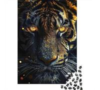 Puzzle Jigsaw 1000 Pièces Golden Tiger Visage Puzzles 38x26cm/1000pcs pour Enfants Cadeau Jeu D'Intelligence Familial DIY Carton