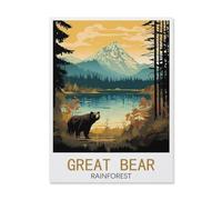 Puzzle Jigsaw 1000 Pièces,Great Bear Rainforest,Adulte Loisirs Divertissement Jouets Éducatifs pour Enfants Décor De Noël(38x26cm)-T38