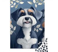 Puzzle Jigsaw 1000 Pièces Illustration de Chien Mignon Puzzles 52x38cm/1000pcs pour Adultes Et Enfants Cadeau Jeu D'Intelligence Pression Réduite DIY Carton
