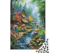 Puzzle Jigsaw 1000 Pièces Jardin de Chalet Rural Puzzles 70x50cm/1000pcs pour Enfants Cadeau Jeu D'Intelligence Familial DIY Carton