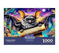 Puzzle Jigsaw 1000 Pièces Jardin de Nuit Magique avec Chauve-Souris Puzzles 52x38cm/1000pcs pour Adultes Et Enfants Cadeau Jeu D'Intelligence Familial DIY Carton