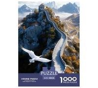 Puzzle Jigsaw 1000 Pièces La Grande Muraille Puzzles 38x26cm/1000pcs pour Adultes Et Enfants Cadeau Jeu D'Intelligence Pression Réduite Bricolage Carton