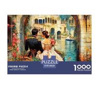 Puzzle Jigsaw 1000 Pièces Les canaux de Venise Puzzles 38x26cm/1000pcs pour Enfants Cadeau Jeu D'Intelligence Familial Bricolage Carton