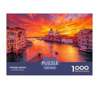 Puzzle Jigsaw 1000 Pièces Les canaux de Venise Puzzles 70x50cm/1000pcs pour Enfants Cadeau Jeu D'Intelligence Familial Bricolage Carton