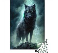 Puzzle Jigsaw 1000 Pièces Loup Mythique Debout Puzzles 70x50cm/1000pcs pour Adultes Et Enfants Cadeau Jeu D'Intelligence Familial DIY Carton