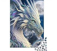 Puzzle Jigsaw 1000 Pièces Lune Dragon Fantasy Puzzles 70x50cm/1000pcs pour Enfants Cadeau Jeu D'Intelligence Familial Bricolage Carton
