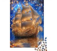 Puzzle Jigsaw 1000 Pièces Nuit de voilier Magique Puzzles 70x50cm/1000pcs pour Enfants Cadeau Jeu D'Intelligence Familial Bricolage Carton