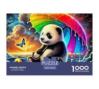 Puzzle Jigsaw 1000 Pièces Panda Mignon Puzzles 70x50cm/1000pcs pour Adultes Et Enfants Cadeau Jeu D'Intelligence Pression Réduite Bricolage Voitureton