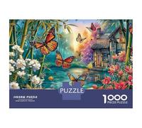 Puzzle Jigsaw 1000 Pièces Papillons par Bamboo and Water Puzzles 52x38cm/1000pcs pour Enfants Cadeau Jeu D'Intelligence Familial DIY Carton